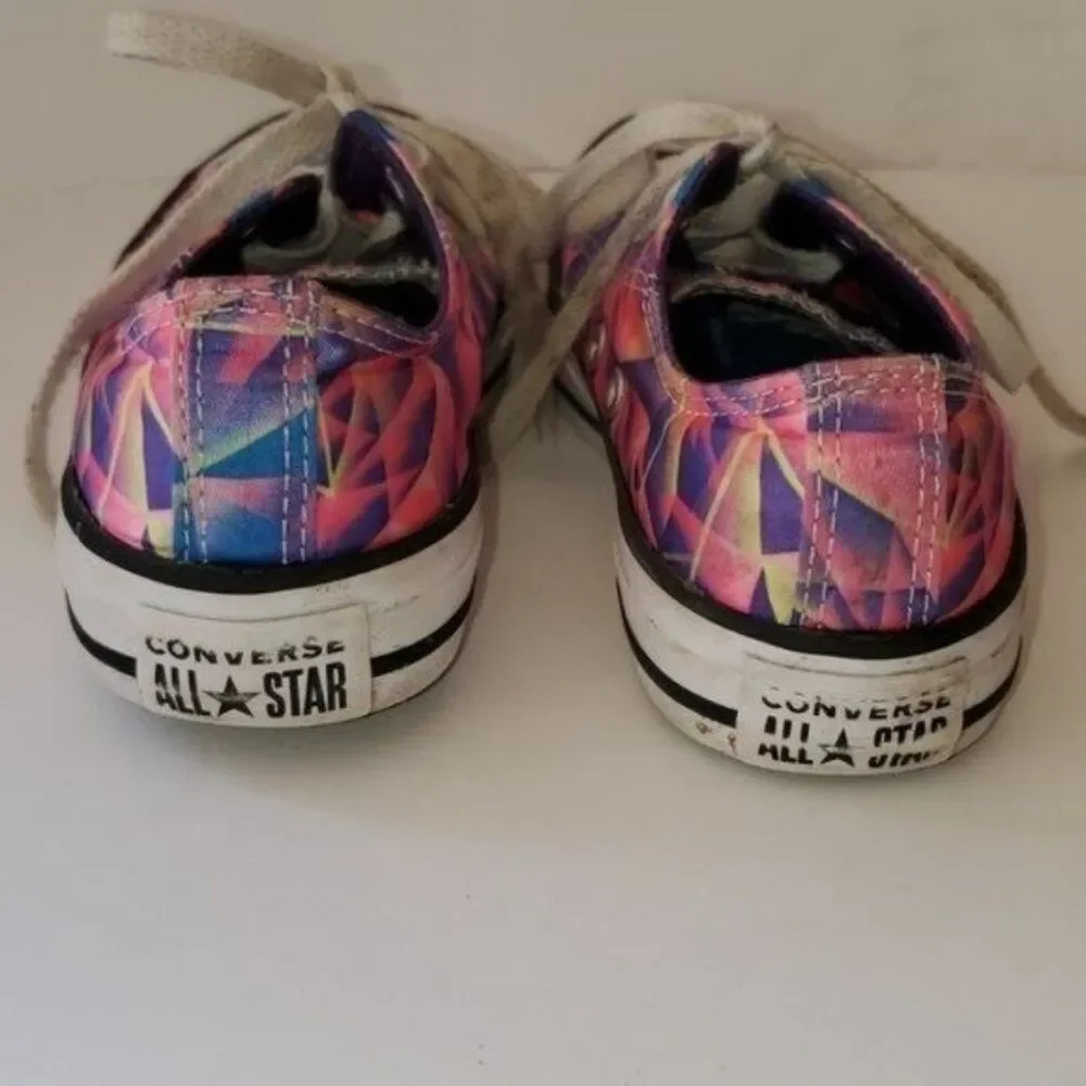 Converse Chuck Taylor Shoes SNEAKERS Low Tops Geo Prism PINK PURPLE Youth KIDS 1